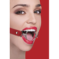 Расширяющий кляп с красными ремешками Shots Media BV Ring Gag XL OU105RED