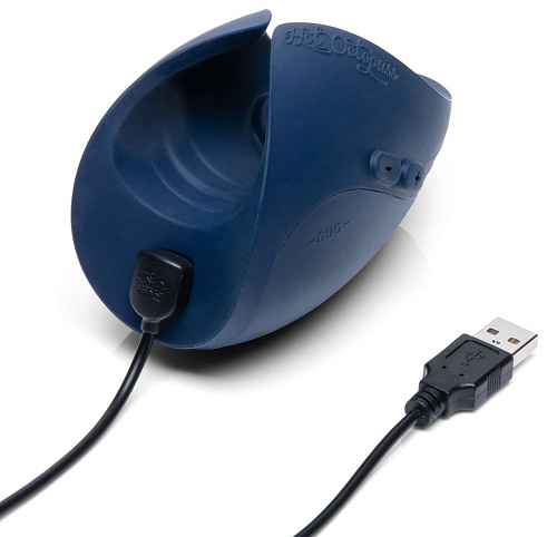 Синий инновационный мужской вибратор Hot Octopuss PULSE DUO HO5