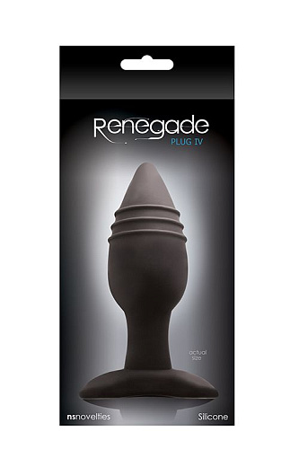 Средняя анальная пробка чёрного цвета NS Novelties RENEGADE PLUG 4 NSN-1104-43 (12 см)