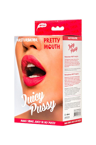 Телесный двусторонний мастурбатор ротик и вагина ToyFa Pretty Mouth  893020