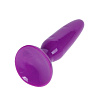 Фиолетовая анальная пробка с присоской Baile BI-017001R-0603S (13,5 см)