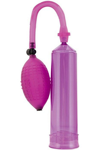 Лиловая вакуумная помпа в комплекте с эрекционными кольцами Sexus Men 709002-4 (23 см)