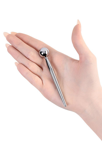 Стальной уретральный плаг с ограничителем-шариком ToyFa Metal 717322