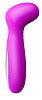 Лиловый вибратор с загнутой продолговатой головкой Baile Hiram BI-014359 (12,6 см)