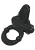 Чёрное эрекционное виброкольцо с шипиками Bior toys SEM-55119