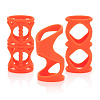Набор оранжевых насадок на пенис California Exotic Novelties Posh Silicone Lovers Cages SE-1369-40-3