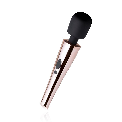 Чёрно-розовый вибромассажёр EDC Wholesale Nouveau Wand Massager RG001 (30 см)