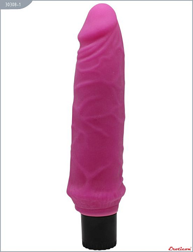Розовый вибратор из ультраскин Eroticon 30308-1