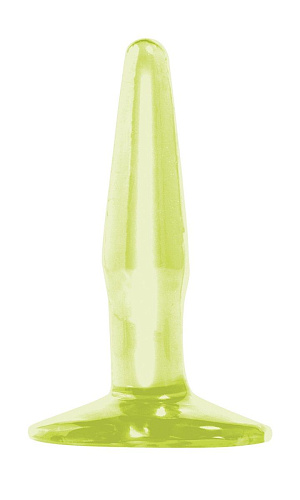 Малая, светящаяся в темноте пробка на присоске зелёного цвета Pipedream Mini Butt Plug PD4260-32 (10,8 см)