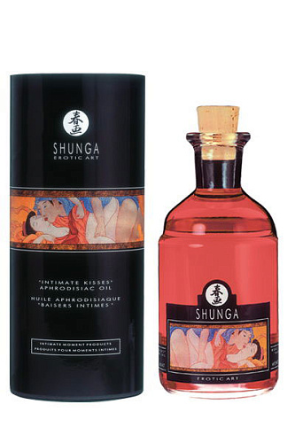 Возбуждающее массажное масло с ароматом шампанского и клубники Shunga 2008 (100 мл)