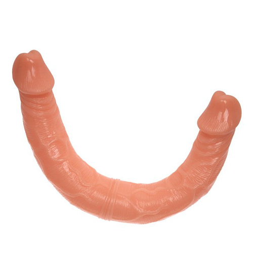 Двухголовый гнущийся фаллоимитатор телесного цвета Baile BI-040018G-1002 (39 см)