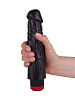 Чёрный вибратор-реалистик с крупными венками LOVETOY (А-Полимер) 417400 (18,5 см)