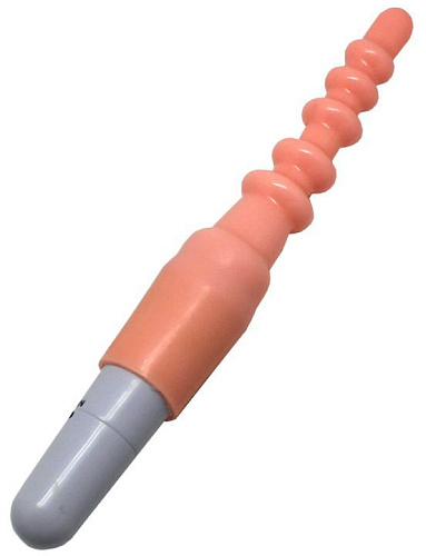 Телесный гелевый анальный вибратор Eroticon 30172 (20,5 см)
