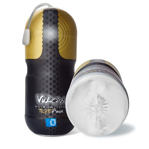 Прозрачный мастурбатор-анус с вибрацией Topco Sales Vulcan Love Skin Masturbator Tight Anus Vibe 1600144