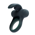 Чёрное эрекционное перезаряжаемое виброкольцо VeDO Frisky Bunny 05961320000