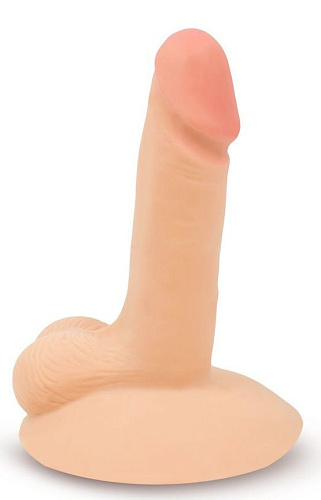 Телесный реалистичный фаллоимитатор с широким основанием Пикантные штучки DP02095 (17 см)