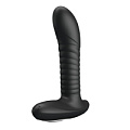 Мощный чёрный анальный вибратор с эффектом римминга Baile Merlin BI-040065-1 (15,9 см)