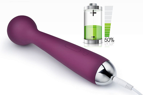 Фиолетовый вибростимулятор с насадкой Svakom Emma SAV-01-V (21 см)