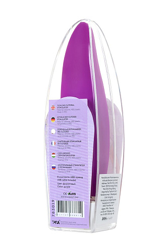 Фиолетовый клиторальный стимулятор с ресничками JOS JOS ALICIA 783019 (15,5 см)
