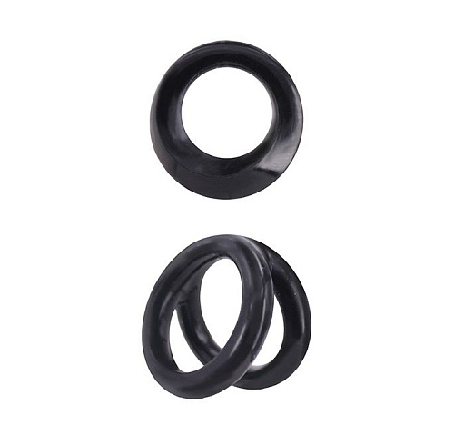 Набор из 2 эрекционных колец одинарного и двойного Dream Toys MENZSTUFF DOUBLE LOOPS 2 SILICONE RING:  21181