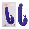 Фиолетовый вибратор Howells Ribbed Dual Stimulator with Rolling Ball 183316Purp (17 см)