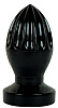 Чёрная большая анальная пробка с продольными канавками Mister B MB775131 (12 см)