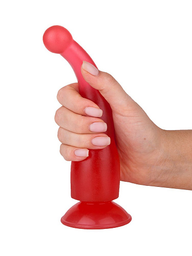 Массажёр-стимулятор точки G/простаты на присоске розового цвета Сумерки богов 711-12 CD DD (19,5 см)