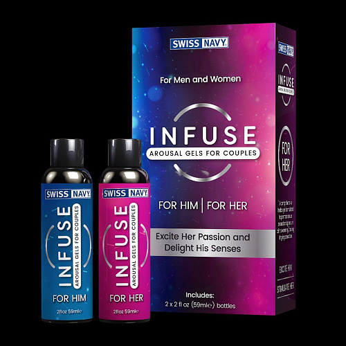 Возбуждающие лубриканты для пар Swiss navy INFUSE Arousal Gels for Couples SNINF50ML
