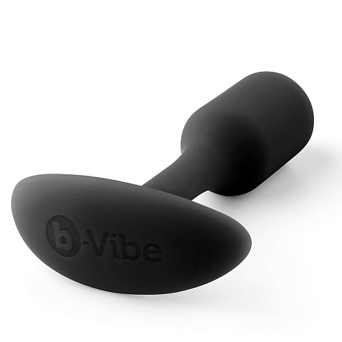 Чёрная пробка для ношения b-Vibe Snug Plug 1 V-007-BLK (9,4 см)