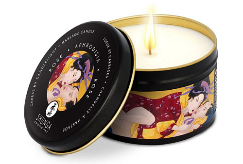 Массажная аромасвеча с запахом розы Shunga 4500old