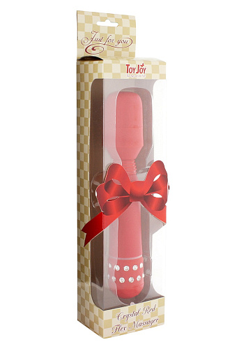 Красный массажёр Toy Joy CRYSTAL FLEX MASSAGER 3006010069 (17,5 см)