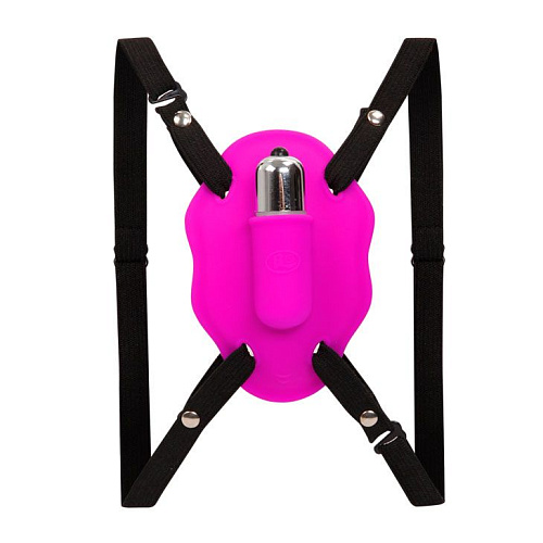 Нежный лиловый вибростимулятор для клитора на ремешках Baile Love Rider BI-014153