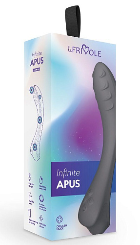 Тёмно-серый вибратор для G-точки Le Frivole Apus 06117 (19 см)