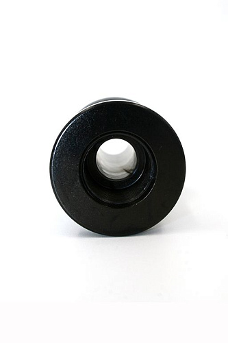 Чёрная полая анальная втулка с вставным поршнем Kanikule KL-ETAL05