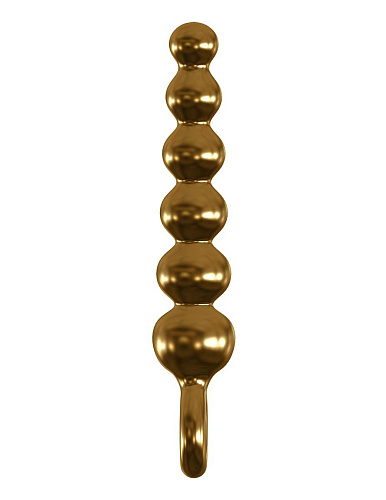 Золотистая анальная виброёлочка из стекла Pipedream PD2985-27 (18,4 см)
