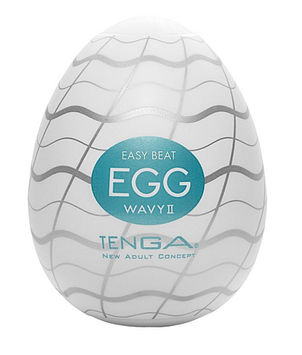 Мастурбатор-яйцо белого цвета Tenga Wavy II EGG-013