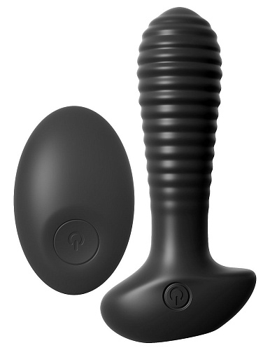 Чёрный анальный вибромассажёр на пульте ДУ Pipedream Remote Control Anal Teaser PD4786-23 (11,9 см)