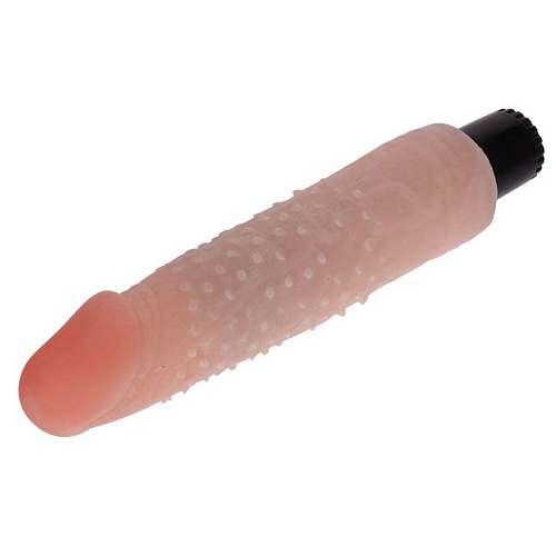 Водонепроницаемый вибратор с пупырышками телесного цвета Baile BW-027018-1002 (21 см)