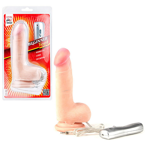 Вибратор для новичков телесного цвета Erotic Fantasy Beginner Tool EFD-006 (15 см)