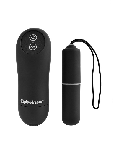 Вибротрусики чёрного цвета с пультом Pipedream GOLD VIBRATING PANTIES PD3981-23 (размер S-M-L)