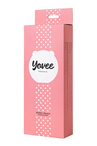 Розовый силиконовый массажер для лица ToyFa Yovee Gummy Peach 244002