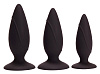 Набор из 3 анальных пробок чёрного цвета Pornhub Anal Training Kit 94858