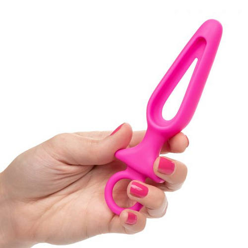 Розовая силиконовая пробка с прорезью California Exotic Novelties Silicone Groove Probe SE-0393-41-2 (10,25 см)