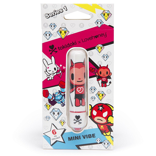 Белая вибропуля Tokidoki MINI BULLET VIBRATOR WHITE DEVIL E27690