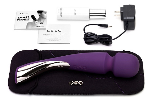 Большой профессиональный массажёр фиолетового цвета Lelo Smart Wand Large Plum LEL8265