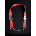 Красный кожаный кляп с цепью Sitabella 3095-2