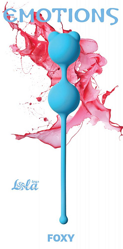 Нежно-голубые вагинальные шарики Lola toys Emotions Foxy 4001-03
