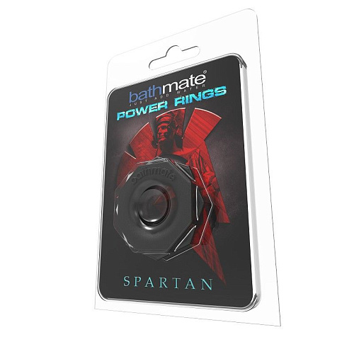 Чёрное эрекционное кольцо Bathmate Spartan BM-CR-SP