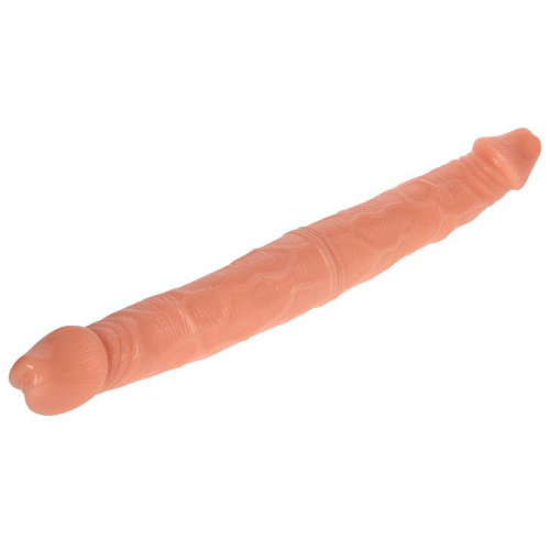Двухголовый гнущийся фаллоимитатор телесного цвета Baile BI-040018G-1002 (39 см)