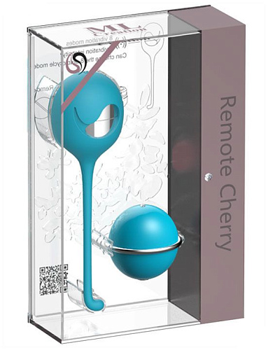 Бирюзовое виброяйцо с пультом управления ML Creation Remote Cherry ML-RC-S-GB
